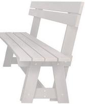 Folkland Timber Riva Bench with Backrest White