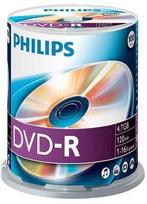 Philips DVD-R 4.7GB Cake Box 100pcs