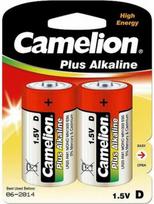 lr20 1 5v - Camelion Plus Alkaline D size (LR20), 2-pack - 1 nuotrauka