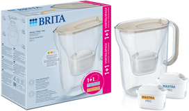 vandens filtras asotis - Vandens filtravimo indas BRITA Style Essential, 2.4 l, smėlio (Sand) su 2x MAXTRA PRO filtrais - 1 nuotrauka