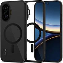 telefonas poco - Tech-Protect MagMat MagSafe Case for Xiaomi Poco F7 5G - Juodas ir Skaidrus (Black and Clear) - 1 nuotrauka