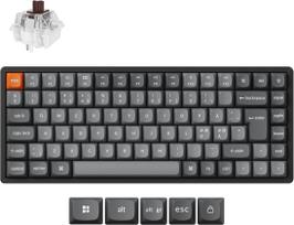 Keychron K2 MAX QMK Mechaninė Klaviatūra, Juoda (Black) su Super Brown Jungikliais