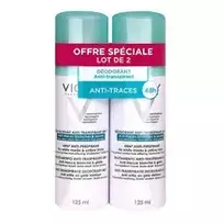 VICHY purškiamas dezodorantas-antiperspirantas 48H, 2 x 125 ml