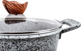 granitas brown - PROMIS GRANITAS puodų rinkinys 4 vnt (16, 20, 24, 28 cm) - 4 nuotrauka