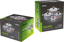 granitas brown - PROMIS GRANITAS puodų rinkinys 4 vnt (16, 20, 24, 28 cm) - 7 nuotrauka