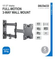 stovas televizoriaus - DELTACO 3 krypčių, 13-27", iki 20kg / ARM-1204 - 2 nuotrauka