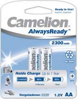 Camelion AlwaysReady Rechargeable Batteries Ni-MH (R06) AA, 2300 mAh, 2-pack