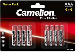 Camelion Plus Alkaline AAA (LR03), 8 (4+4) value pack