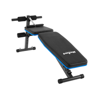 rebel active rba - REBEL ACTIVE RBA-2003 Nuožulnus treniruočių suoliukas su kojų užraktu ir guminėmis juostomis, Juodas (Black) - 3 nuotrauka