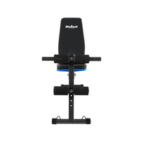 rebel active rba - REBEL ACTIVE RBA-2003 Nuožulnus treniruočių suoliukas su kojų užraktu ir guminėmis juostomis, Juodas (Black) - 4 nuotrauka