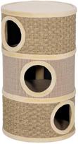kates namelis - PawHut PCT123 draskymo namelis, 79 cm, trijų aukštų su sizalio virve, chaki+ruda (Chaki+Brown) - 1 nuotrauka