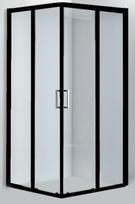 Dušo kabina 1228S, 90x90 cm, pilkas (Grey) be pado