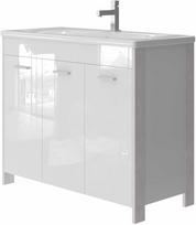 Vonios spintelė su praustuvu Brooklyn BR-100, balta (White)