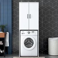 Skalbimo mašinos spintelė Hanah Home KD110, balta (White)