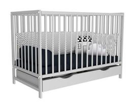 lovytes 120x60cm - Kūdikio lovytė BabyOno Magda, balta, 60 x 120 cm, be patalynės dėžės, be čiužinio - 1 nuotrauka