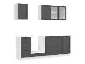 Virtuvės baldų komplektas BRW Junona Line 220, pilkas (Gray)