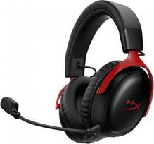 belaides ausines - HyperX Cloud III S Wireless Juodas-Raudonas (Black-Red) - 1 nuotrauka