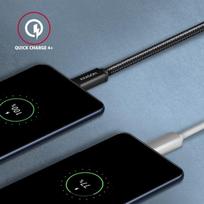 type c to type c laidas 2m - Axagon Data and charging USB 3.2 Gen1 cable lengh 2 m. 3A. Black braided. | BUCM3-AM20AB - 3 nuotrauka