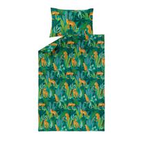 Patalynės užvalkalų komplektas Domoletti Jungle Life, žalias, 140 x 200 cm