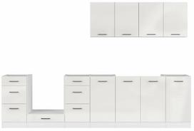 Virtuvės baldų komplektas Black Red White Junona Line, baltas (White)