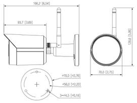 kamera dahua 8mp - NET CAMERA 4MP IR BULLET WIFI/IPC-HFW1430DS-SAW-0280B DAHUA - 3 nuotrauka