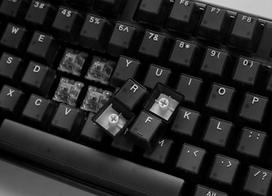 silent keyboard - Ducky One 3 Aura Juodas (Black) TKL Žaidimų Klaviatūra, RGB LED - MX-Silent-Raudona - 5 nuotrauka
