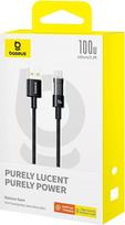 Baseus Gem USB A į USB C greitojo įkrovimo kabelis 1 m 100 W Juodas (Black)