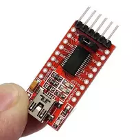 FTDI FT232 USB/TTL konverteris 5V/3.3V - Juodas (Black)