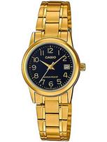 laikrodziu dezute - Casio Collection LTP-V002G-1B Moteriškas laikrodis + Dėžutė - 1 nuotrauka