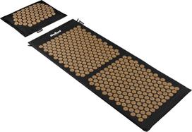 masaziniai kilimeliai - Rebel Active RBA-6012-GL ECO akupresūros kilimėlis su pagalve, 110x42cm, XL, pilki smaigaliai - 1 nuotrauka