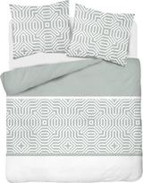 Patalynės užvalkalų komplektas Detexpol Cotton 5112 A, baltas/žalias, 200 x 220 cm