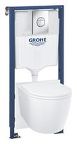 GROHE Start Round 5in1 klozeto komplektas su dangčiu, potinkiniu rėmu, Sail mygtuku