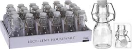 Excellent Houseware Stiklinis Butelis su Kamščiu, 75 ml