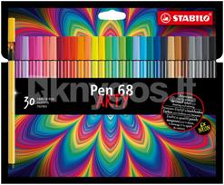 Flomasteriai Stabilo Pen 68 Arty, 68 vnt., įvairių spalvų