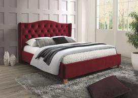 Signal Meble Bed Aspen Velvet 160x200cm Red