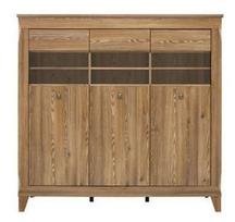 Black Red White Bergen REG3W Glass Door Cabinet Larch Sibiu Gold