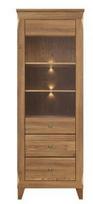 Black Red White Bergen REG1W2S Glass Door Cabinet Larch Sibiu Gold