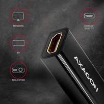 displayport 1.4 kabelis - Adapteris Axagon RVDM-HI14N Displayport, HDMI, 0.15 m, juoda - 4 nuotrauka
