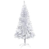 Dirbtinė Kalėdų eglutė vidaXL, 120 cm, Sidabrinė (Silver), su stovu