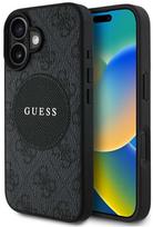 Guess 4G Circle Classic Logo MagSafe dėklas iPhone 16 Juodas (Black)
