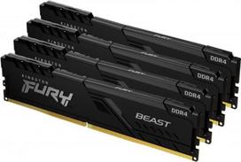 kingston fury beast 8gb ddr4 3600 mhz - Kingston FURY Beast, DDR4, 128 GB, 3600 MHz, CL18 (KF436C18BBK4/128) Juodas (Black) - 1 nuotrauka