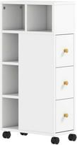 siauros spinteles voniai - Vonios spintelė SoBuy BZR54-W, balta (White) - 1 nuotrauka