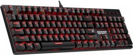 gaming klaviatura - Defender QUEST GK-596 RGB Mechaninė Klaviatūra su Laidu (White) - 1 nuotrauka