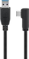 MicroConnect USB-A į USB-C 3m Kabelis Juodas (Black)
