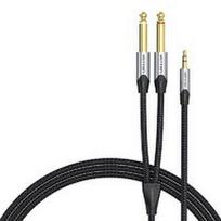Vention BARHL Garso kabelis mini jack 3.5 mm į 2x jack 6.35 mm Vyras 10 m