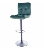 baro kede zalia - Baro kėdė Hoker C-105 Velvet 78 C105VCZ, matinė, juoda/žalia, 42 cm x 39 cm x 65 - 96 cm - 3 nuotrauka