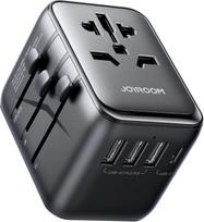 adapteris kelioninis - Joyroom JR-TCW01 Universalus kelioninis įkroviklis 17W 3xUSB-A/USB-C Juodas (Black) - 1 nuotrauka
