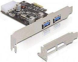 type 2 kabelis - Delock 89243 PCI Express kortelė 2x USB 3.2 Gen 1 Juoda (Black) - 1 nuotrauka