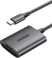 usb c kabelis - USB-C Card Reader + USB, UGREEN CM387 (black) - 1 nuotrauka