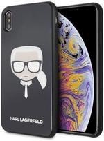 Karl Lagerfeld Iconic Glitter Karl's Head Back Case For Apple iPhone XS Max Black